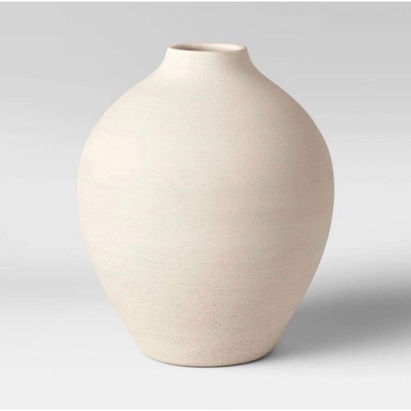 10" x 8.5" Earthenware Fall Texture Vase - Threshold - Picture 1 of 9